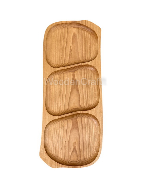 Platou lemn 3 comp. 59x24 cm - imagine 2