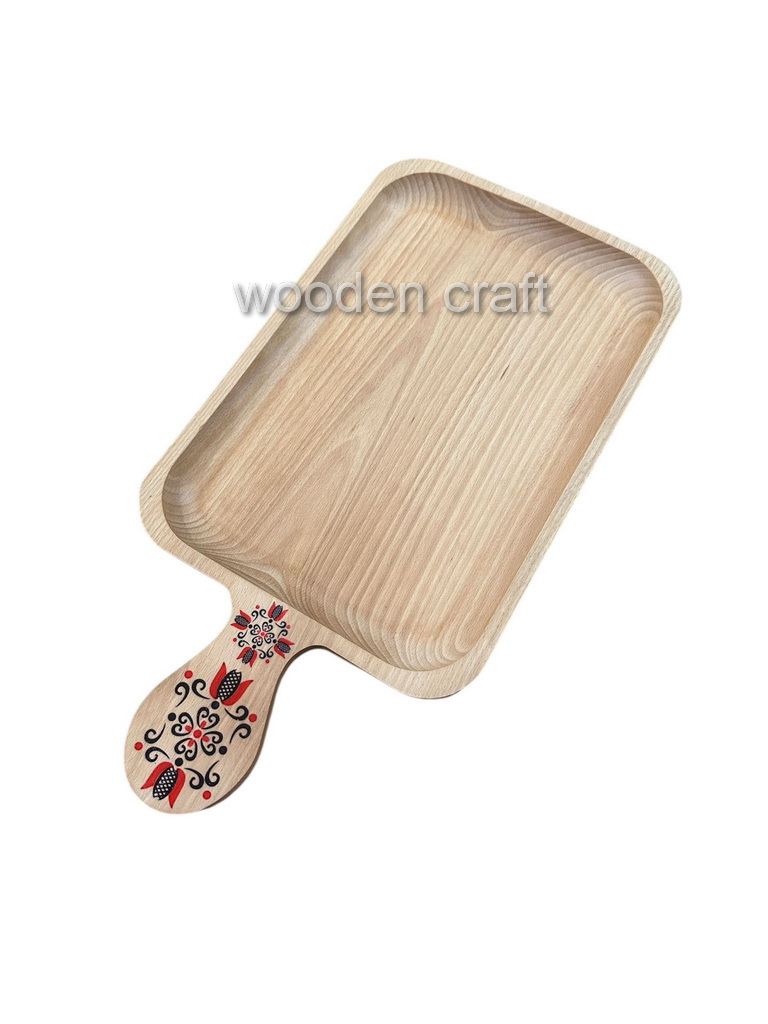 Platou lemn 40x22cm pictat 1 - imagine 2