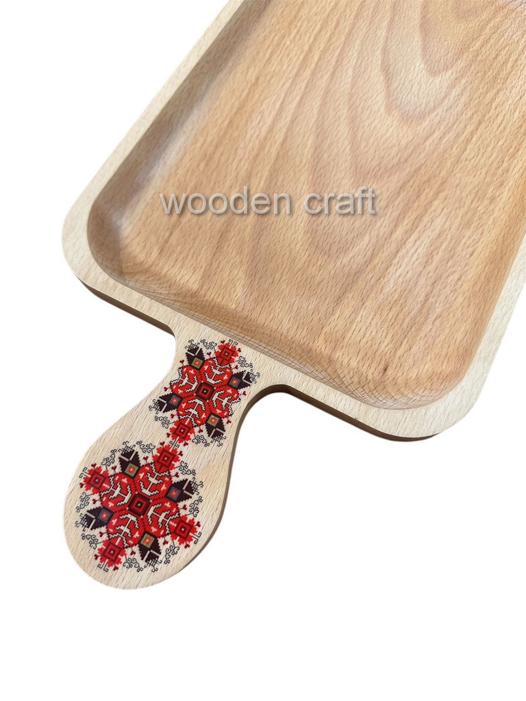 Platou lemn 40x22cm pictat 2 - imagine 2