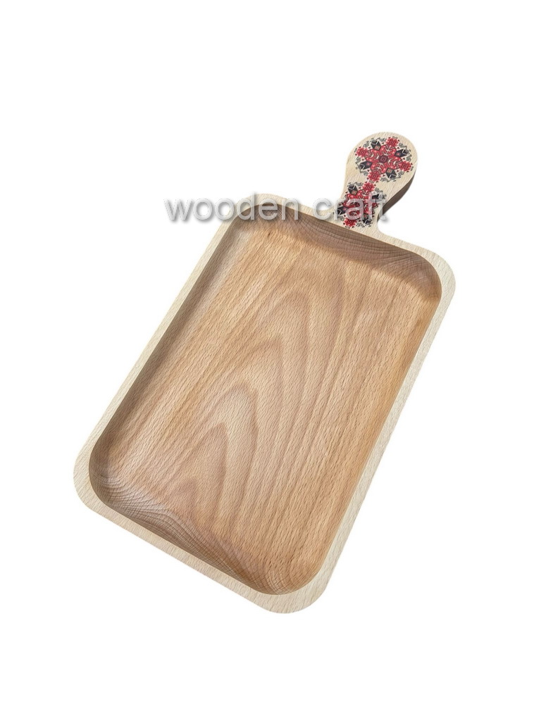 Platou lemn 40x22cm pictat 2 - imagine 3